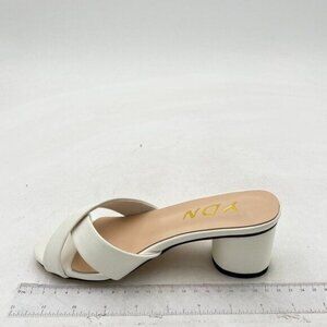 YDN Women's Fashion Low Heel Pumps Slip on Mules Open Toe Backless Slide Sandals